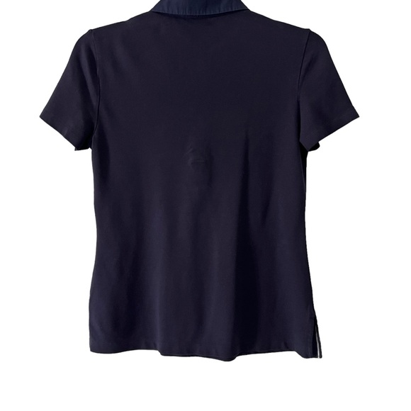 Tory Burch Navy Blue Knit Short Sleeve Polo Shirt Size XS - Picture 3 of 11